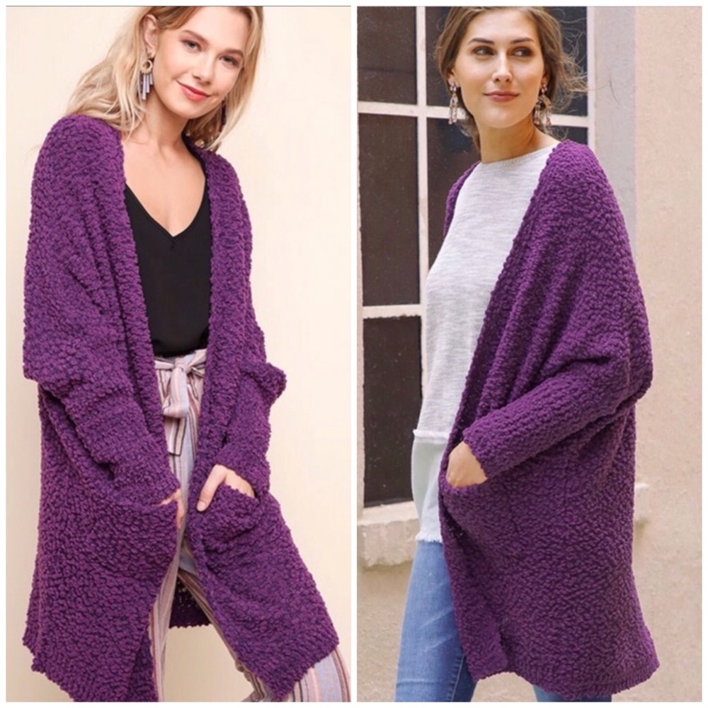 ❄️LAST//EGGPLANT POPCORN SWEATER